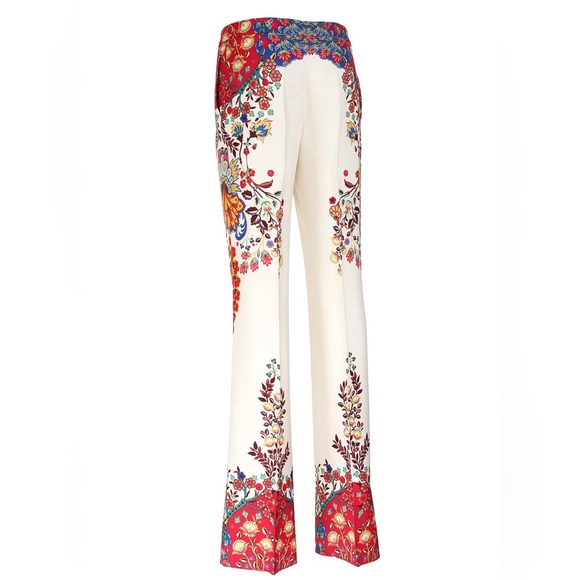 Etro High-Rise Bianco Printed Pants - Italian Designer - Picture 6 of 6